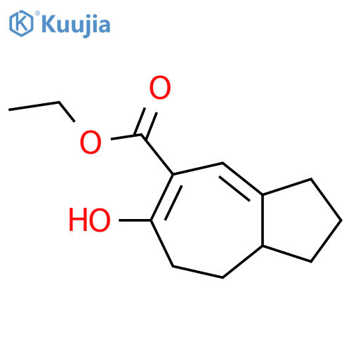 5-Azulenecarboxylic acid, 1,2,3,7,8,8a-hexahydro-6-hydroxy-, ethylester structure