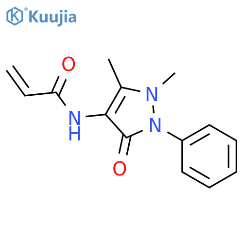 N-(1,5-Dimethyl-3-oxo-2-phenyl-2,3-dihydro-1H-pyrazol-4-yl)acrylamide structure