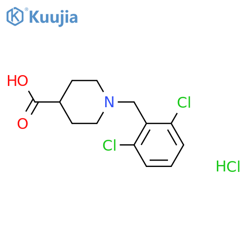 1-(2,6-Dichlorobenzyl)piperidine-4-carboxylic acid hydrochloride structure