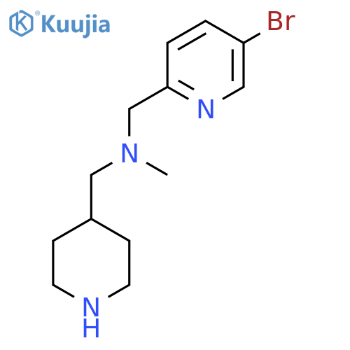 [(5-Bromopyridin-2-yl)methyl](methyl)[(piperidin-4-yl)methyl]amine structure