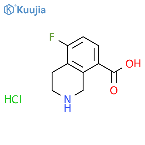 5-Fluoro-1,2,3,4-tetrahydroisoquinoline-8-carboxylic acid hydrochloride structure