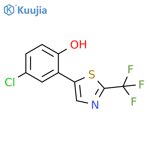 4-chloro-2-2-(trifluoromethyl)-1,3-thiazol-5-ylphenol structure