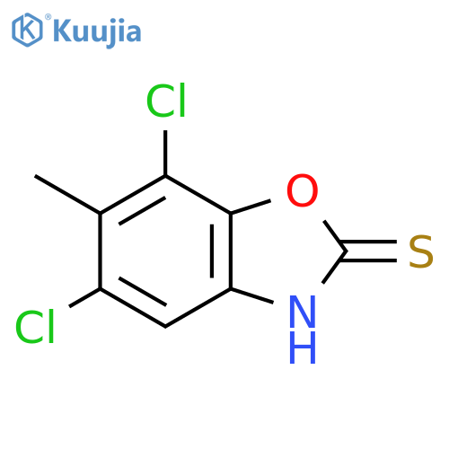5,7-Dichloro-6-methyl-1,3-benzoxazole-2-thiol structure