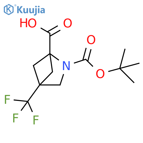 2-(tert-butoxy)carbonyl-4-(trifluoromethyl)-2-azabicyclo2.1.1hexane-1-carboxylic acid structure