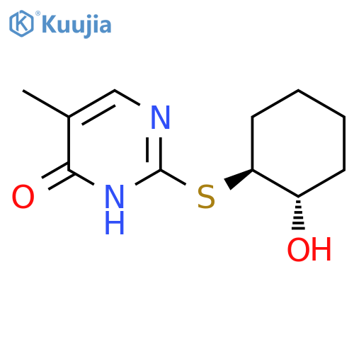 2-{[(1S,2S)-2-Hydroxycyclohexyl]sulfanyl}-5-methylpyrimidin-4-ol structure