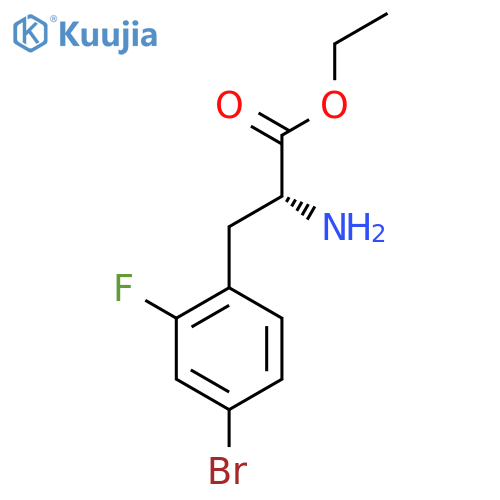 ethyl (2R)-2-amino-3-(4-bromo-2-fluorophenyl)propanoate structure