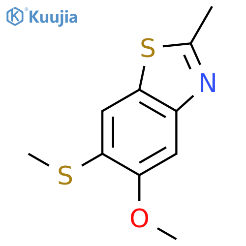 5-methoxy-2-methyl-6-(methylsulfanyl)-1,3-benzothiazole structure