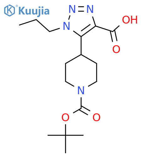 5-{1-(tert-butoxy)carbonylpiperidin-4-yl}-1-propyl-1H-1,2,3-triazole-4-carboxylic acid structure