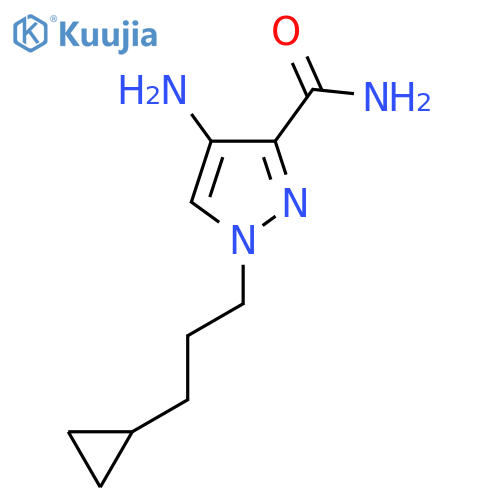 4-amino-1-(3-cyclopropylpropyl)-1H-pyrazole-3-carboxamide structure