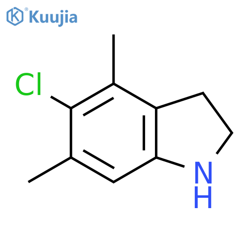 5-chloro-4,6-dimethyl-2,3-dihydro-1H-indole structure