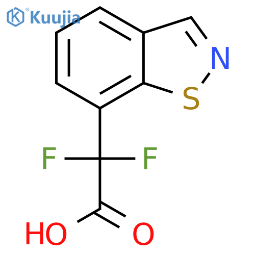 2-(1,2-benzothiazol-7-yl)-2,2-difluoroacetic acid structure