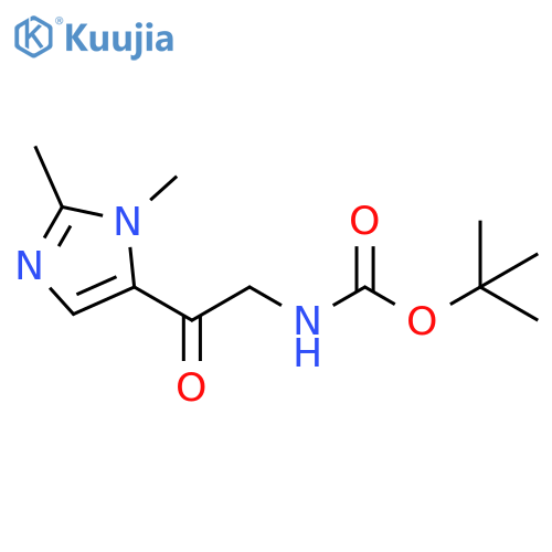 Carbamic acid, N-[2-(1,2-dimethyl-1H-imidazol-5-yl)-2-oxoethyl]-, 1,1-dimethylethyl ester structure