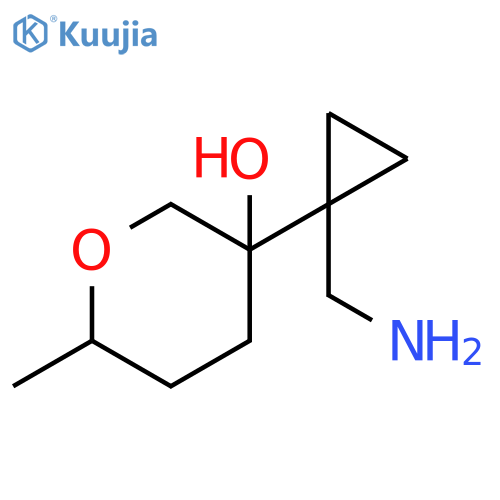2H-Pyran-3-ol, 3-[1-(aminomethyl)cyclopropyl]tetrahydro-6-methyl- structure