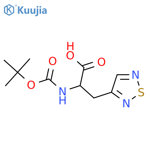 2-{[(Tert-butoxy)carbonyl]amino}-3-(1,2,5-thiadiazol-3-yl)propanoic acid structure