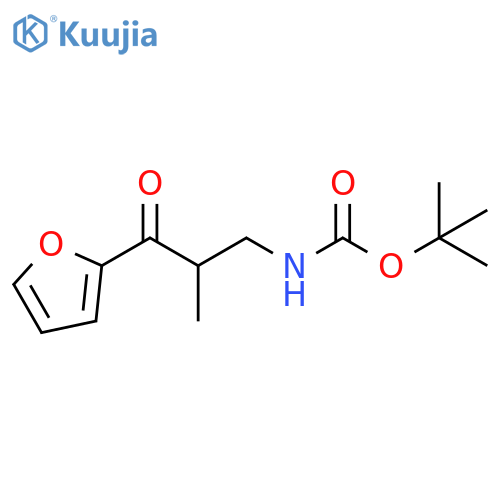 Carbamic acid, N-[3-(2-furanyl)-2-methyl-3-oxopropyl]-, 1,1-dimethylethyl ester structure