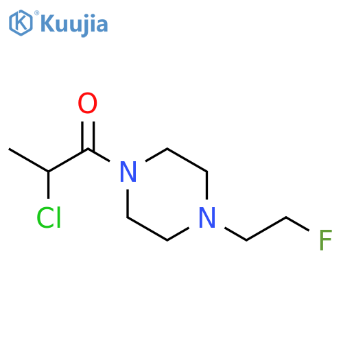 2-chloro-1-(4-(2-fluoroethyl)piperazin-1-yl)propan-1-one structure