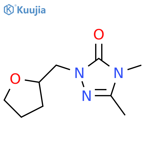 3,4-dimethyl-1-[(oxolan-2-yl)methyl]-4,5-dihydro-1H-1,2,4-triazol-5-one structure