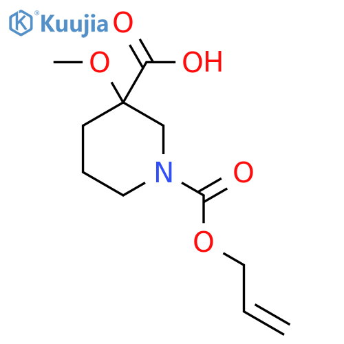 3-methoxy-1-(prop-2-en-1-yloxy)carbonylpiperidine-3-carboxylic acid structure