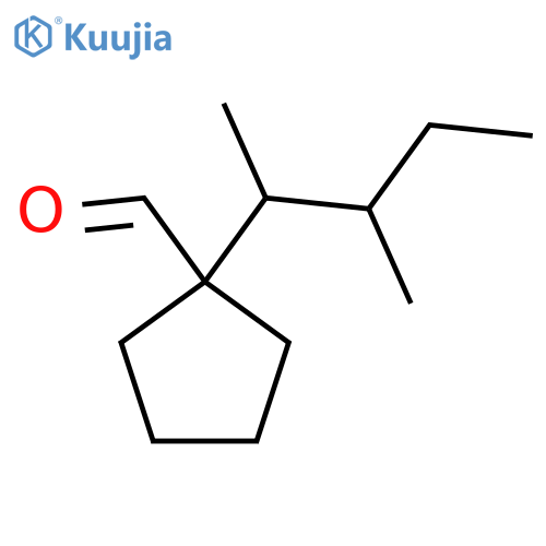 1-(3-methylpentan-2-yl)cyclopentane-1-carbaldehyde structure
