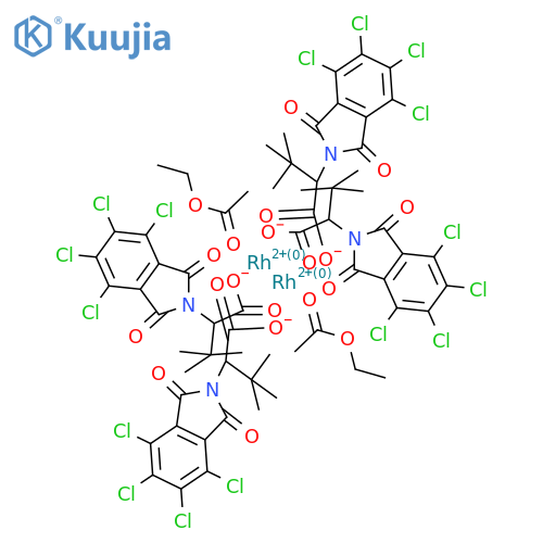 Tetrakis[N-tetrachlorophthaloyl-(S)-tert-leucinato]dirhodiumBis(ethylAcetate)Adduct structure