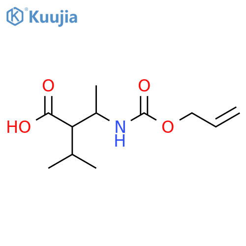 3-methyl-2-(1-{(prop-2-en-1-yloxy)carbonylamino}ethyl)butanoic acid structure