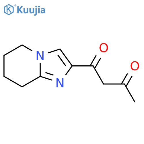 1-{5H,6H,7H,8H-imidazo1,2-apyridin-2-yl}butane-1,3-dione structure