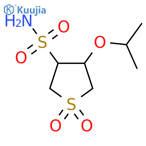 1,1-dioxo-4-(propan-2-yloxy)-1lambda6-thiolane-3-sulfonamide structure