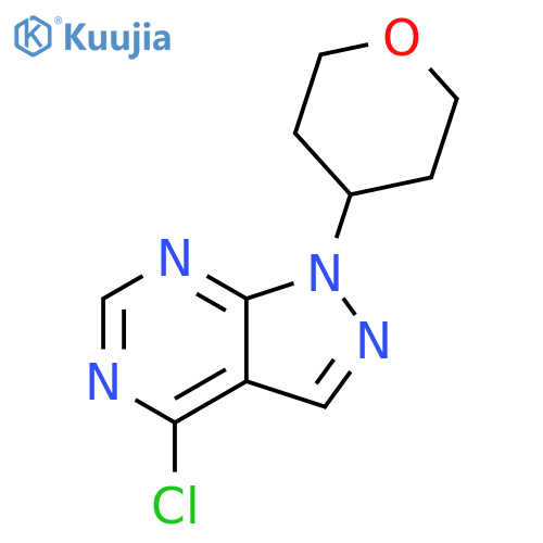 1H-Pyrazolo[3,4-d]pyrimidine, 4-chloro-1-(tetrahydro-2H-pyran-4-yl)- structure