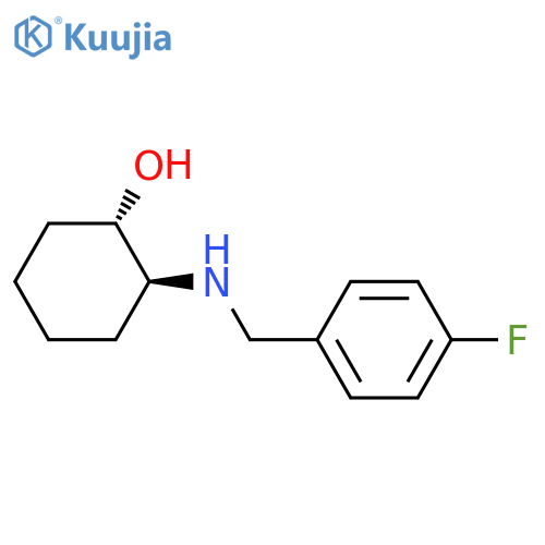 trans-2-{(4-fluorophenyl)methylamino}cyclohexan-1-ol structure