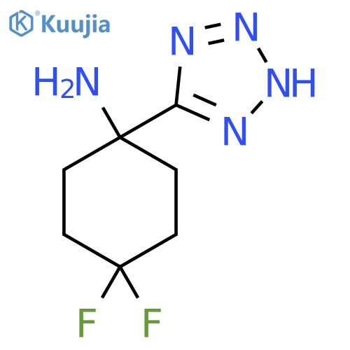 4,4-difluoro-1-(1H-1,2,3,4-tetrazol-5-yl)cyclohexan-1-amine structure