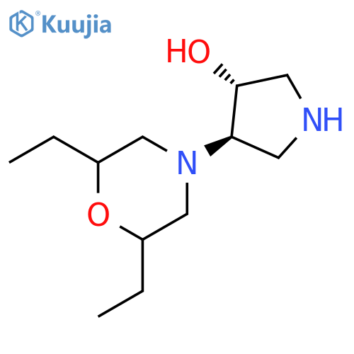 3-Pyrrolidinol, 4-(2,6-diethyl-4-morpholinyl)-, (3R,4R)-rel- structure