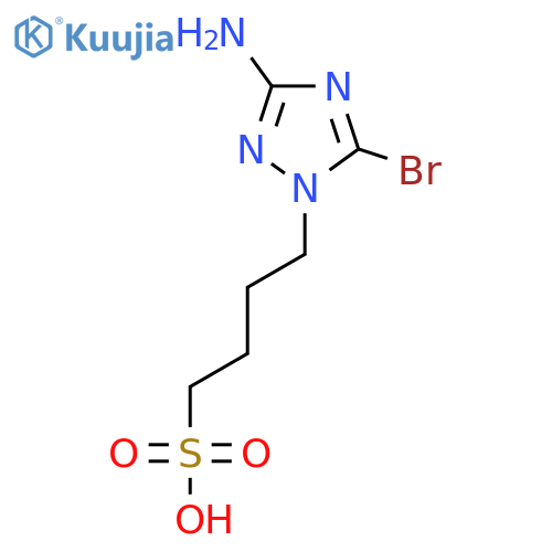 4-(3-amino-5-bromo-1H-1,2,4-triazol-1-yl)butane-1-sulfonic acid structure