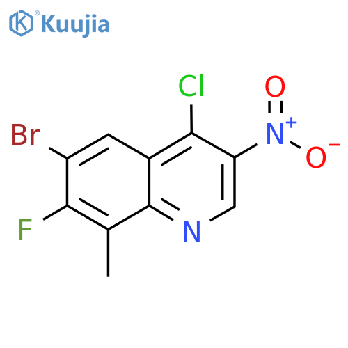Quinoline, 6-bromo-4-chloro-7-fluoro-8-methyl-3-nitro- structure