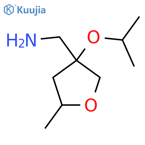 5-methyl-3-(propan-2-yloxy)oxolan-3-ylmethanamine structure