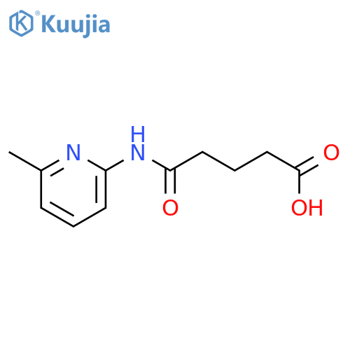 4-[(6-methylpyridin-2-yl)carbamoyl]butanoic acid structure