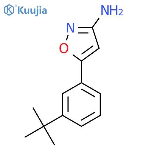 5-(3-tert-butylphenyl)-1,2-oxazol-3-amine structure