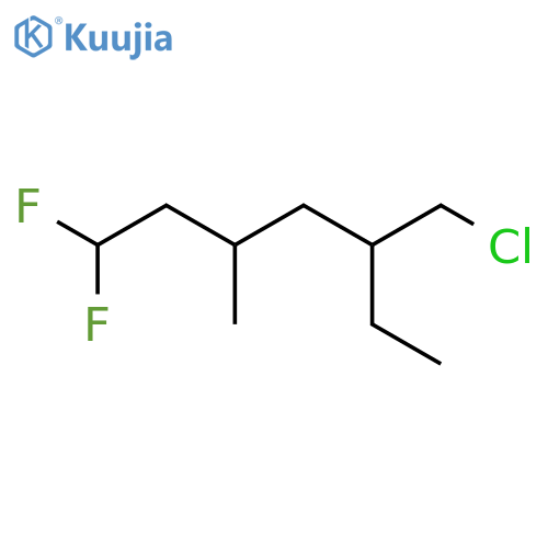 5-(Chloromethyl)-1,1-difluoro-3-methylheptane structure