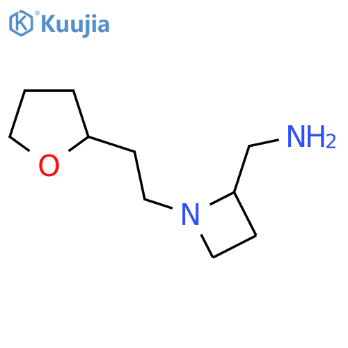 {1-2-(oxolan-2-yl)ethylazetidin-2-yl}methanamine structure
