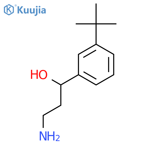 3-amino-1-(3-tert-butylphenyl)propan-1-ol structure