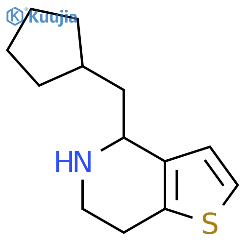4-(cyclopentylmethyl)-4H,5H,6H,7H-thieno3,2-cpyridine structure