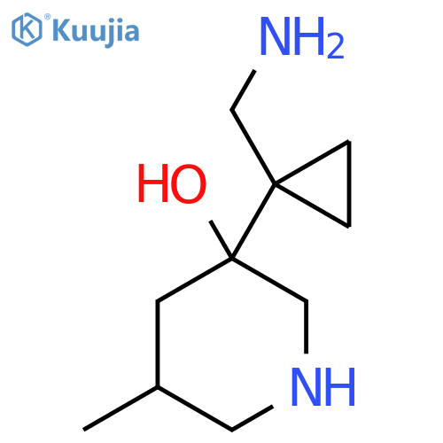 3-[1-(Aminomethyl)cyclopropyl]-5-methylpiperidin-3-ol structure
