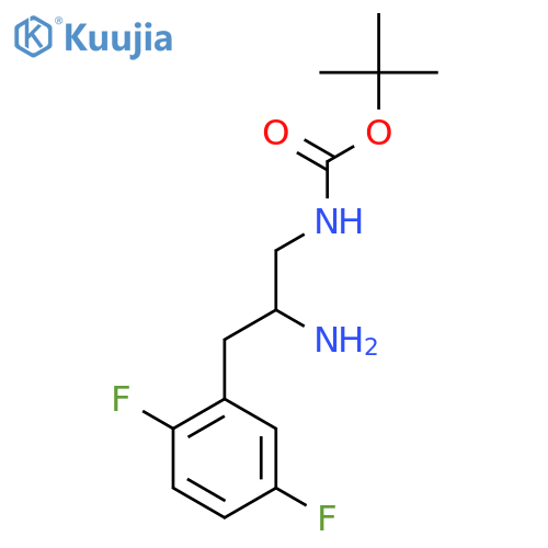 tert-butyl N-2-amino-3-(2,5-difluorophenyl)propylcarbamate structure