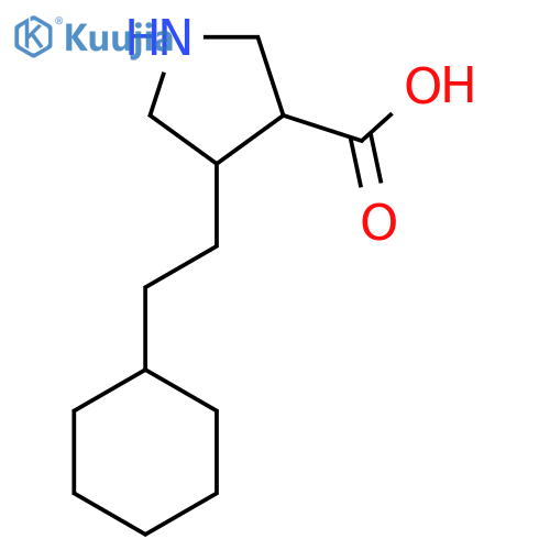 4-(2-Cyclohexylethyl)pyrrolidine-3-carboxylic acid structure