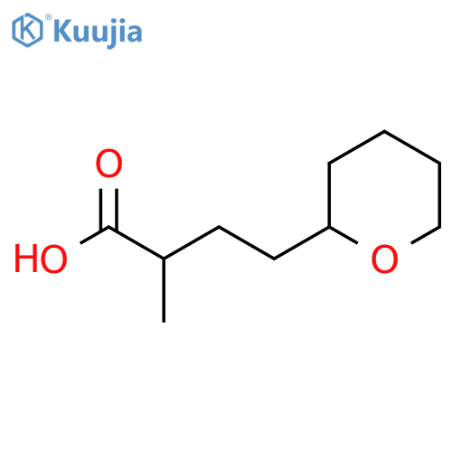 2-methyl-4-(oxan-2-yl)butanoic acid structure