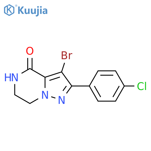 3-Bromo-2-(4-chlorophenyl)-6,7-dihydropyrazolo[1,5-a]pyrazin-4(5H)-one structure