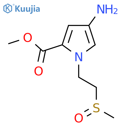 methyl 4-amino-1-(2-methanesulfinylethyl)-1H-pyrrole-2-carboxylate structure