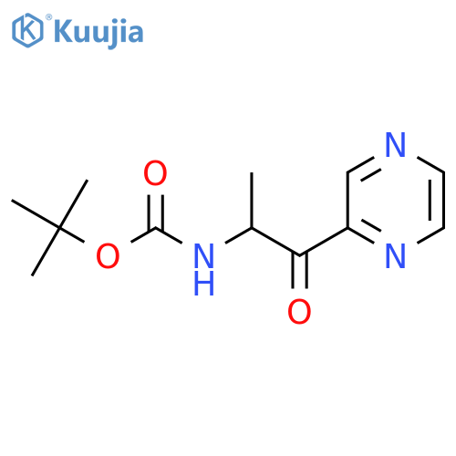 tert-butyl N-[1-oxo-1-(pyrazin-2-yl)propan-2-yl]carbamate structure