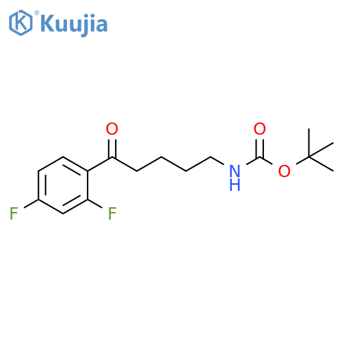 tert-butyl N-5-(2,4-difluorophenyl)-5-oxopentylcarbamate structure
