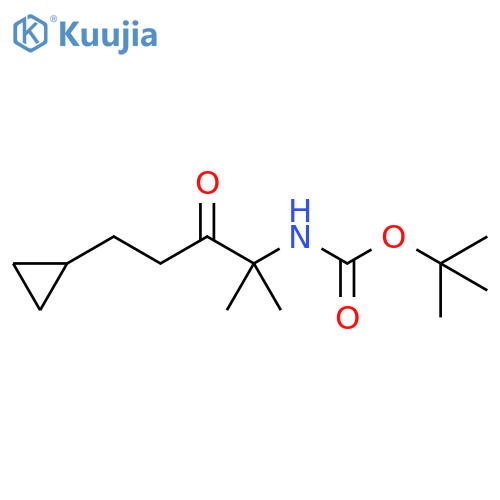 Carbamic acid, N-(4-cyclopropyl-1,1-dimethyl-2-oxobutyl)-, 1,1-dimethylethyl ester structure