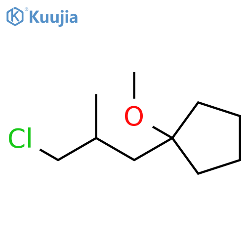 Cyclopentane, 1-(3-chloro-2-methylpropyl)-1-methoxy- structure